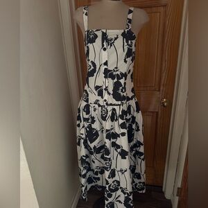 LA Nouvelle Floral Black and White Women's Dress